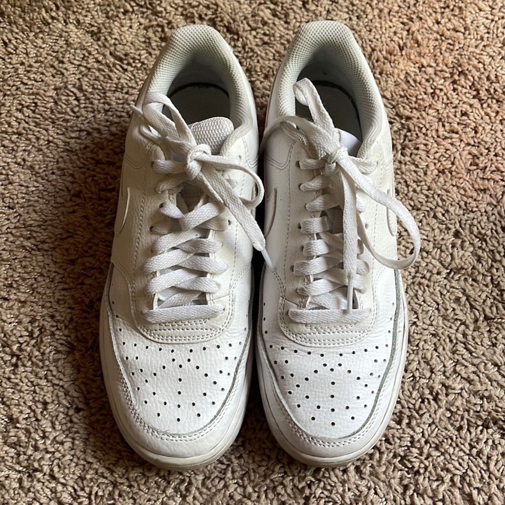 White Nike Low-Top Air Force Ones